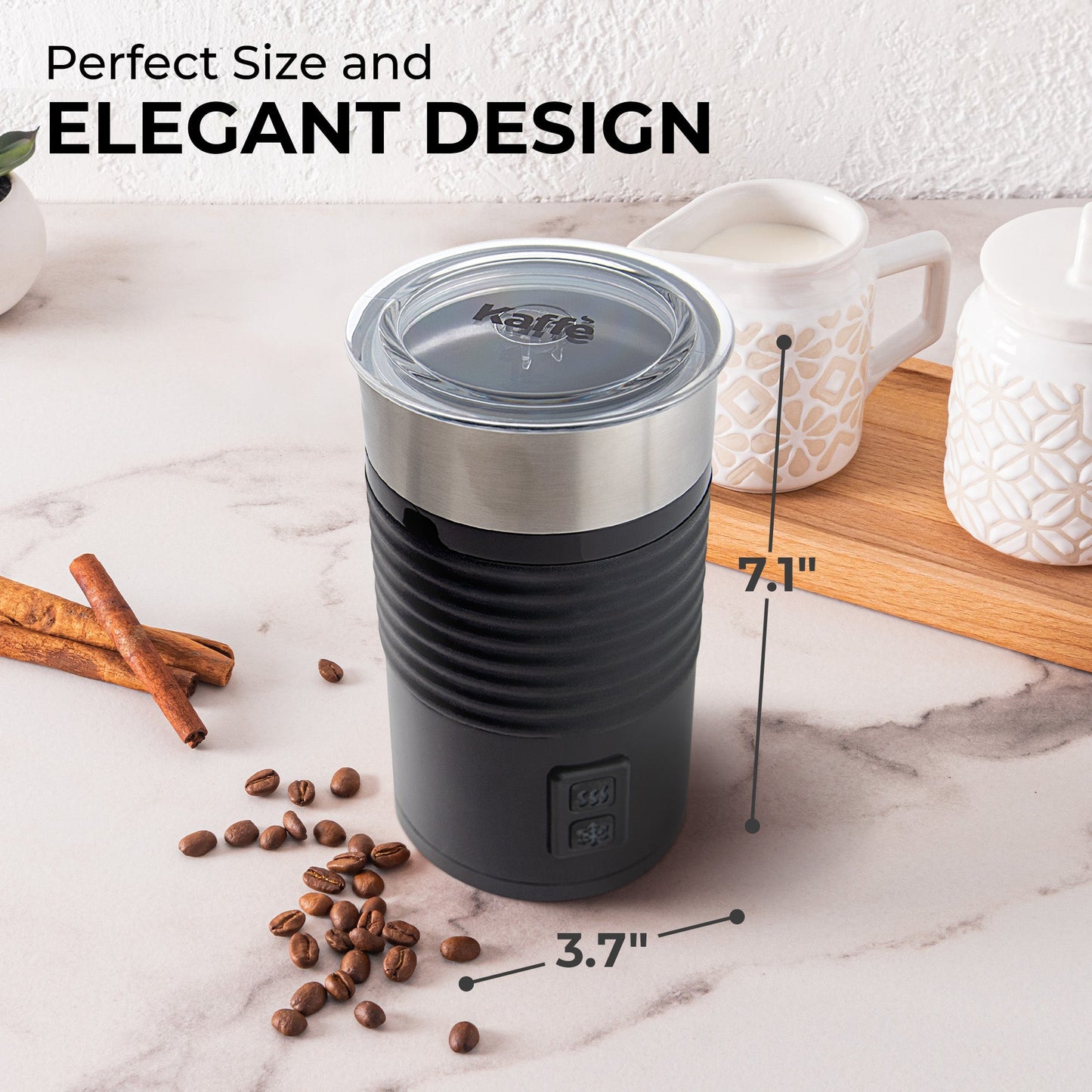 Pour-in Milk Frother w/ Silicone Base, KF6061