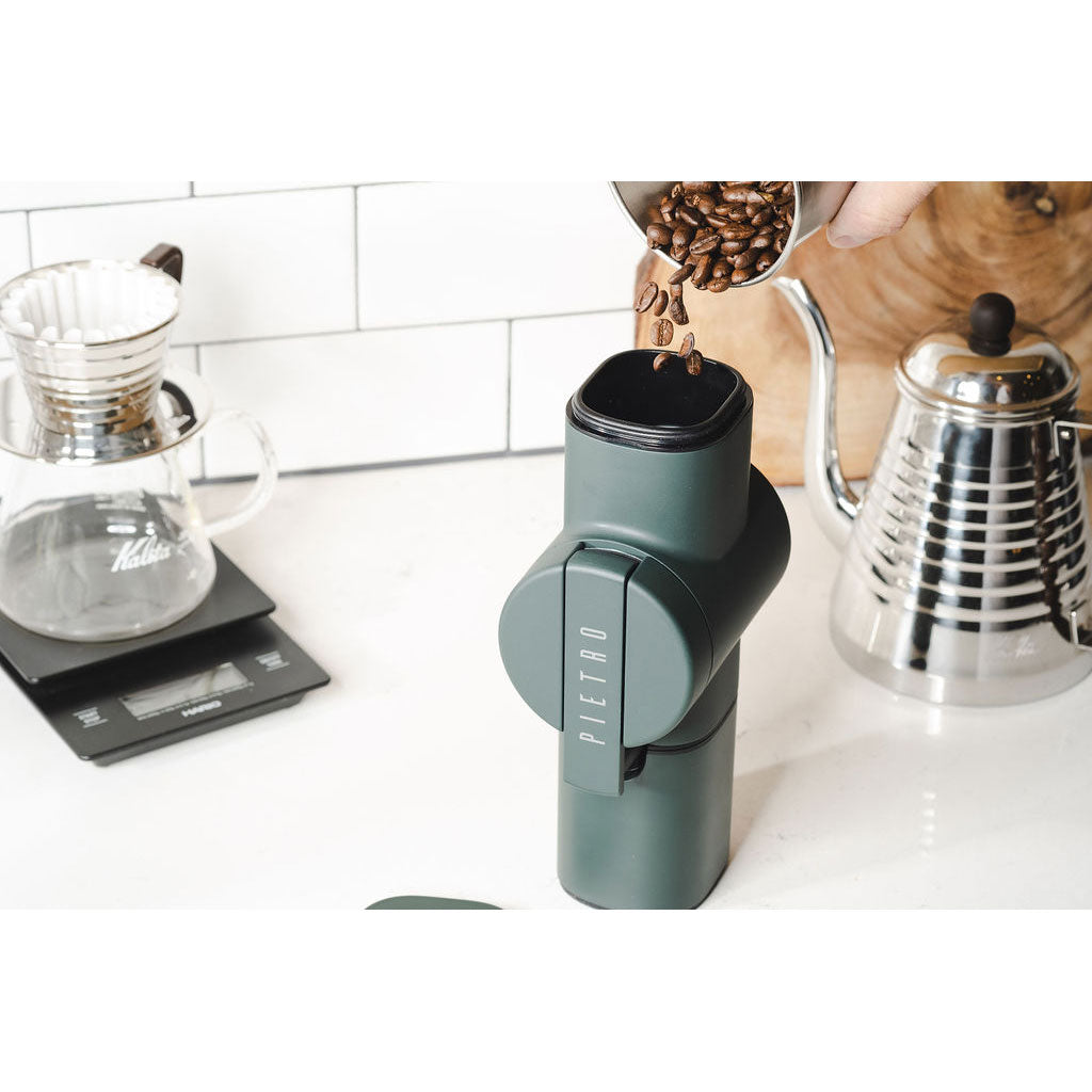 Pietro Pro Brewing Manual Coffee Grinder - White